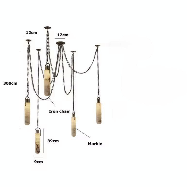 Thatcher Marble Ceiling Light