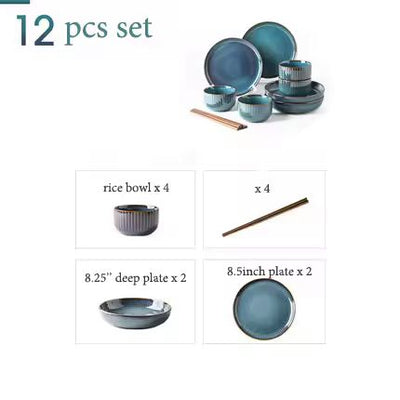 Robin Blue Ceramic Tableware Set
