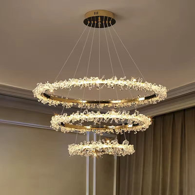 Gaëlle Crystal Ring Chandelier Light