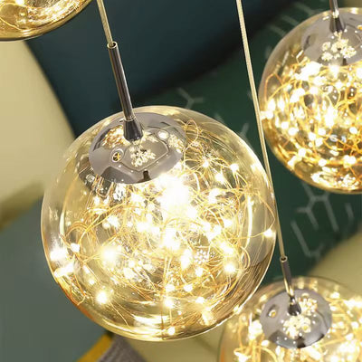 Amélie Crystal Ball Stair Chandelier