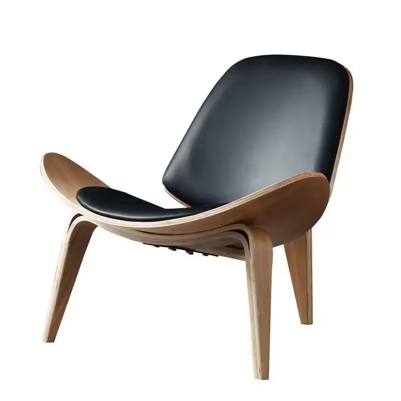 Bryony Leather Wooden Armchair