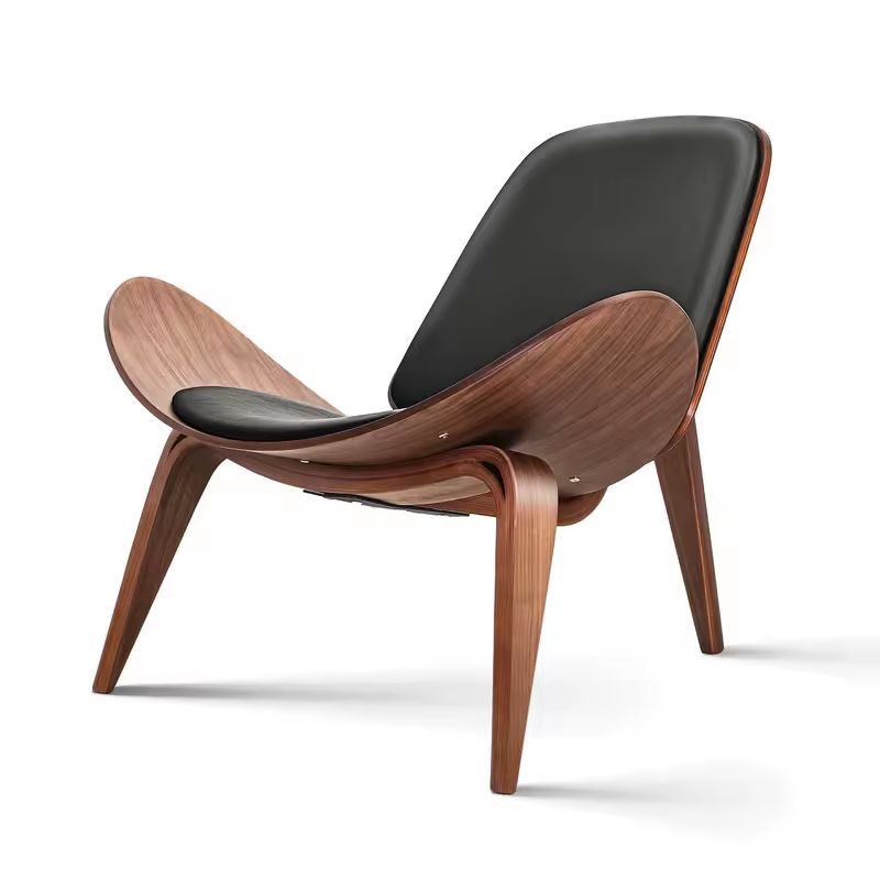 Bryony Leather Wooden Armchair