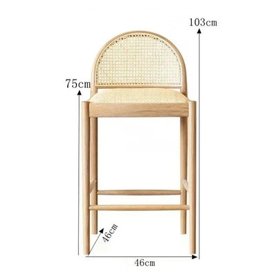 Nakia Circle Rattan Bar Stools