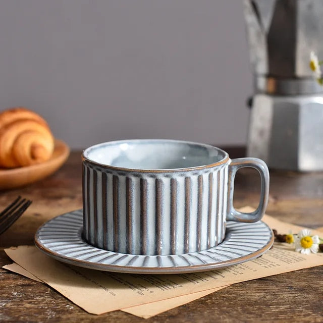 Anthia Retro Ceramic Coffee Mug Set