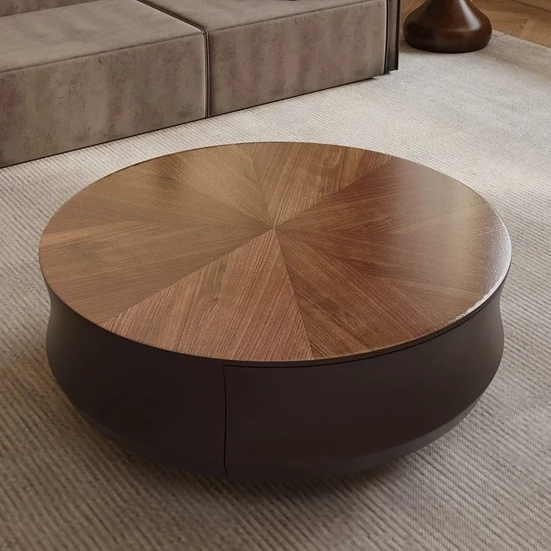 Shania Round Wooden Coffee Table Set