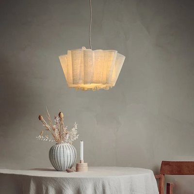 Hazel Linen Pleated Ceiling Light