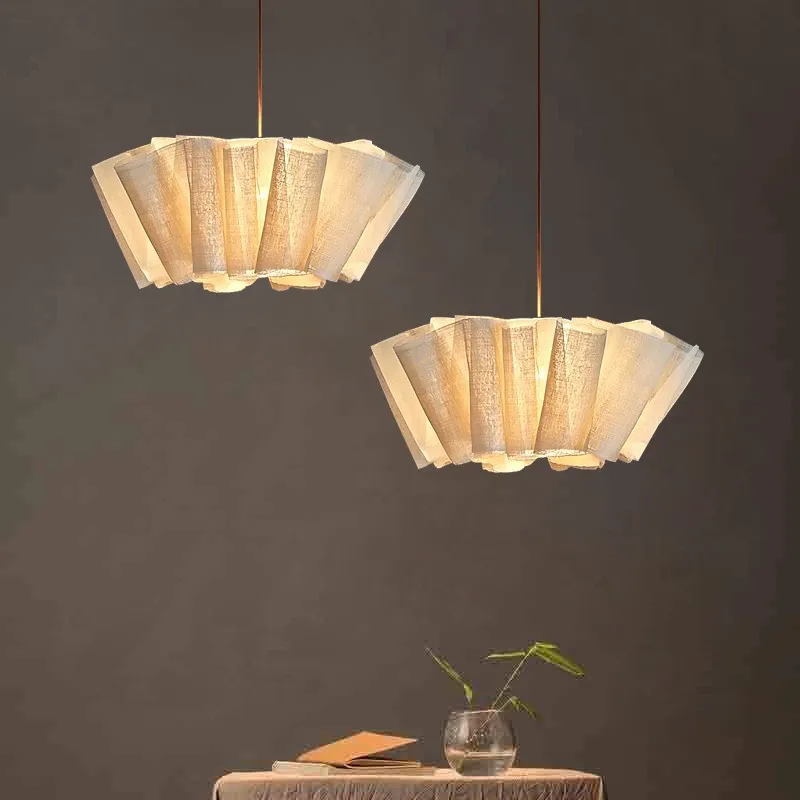 Hazel Linen Pleated Ceiling Light