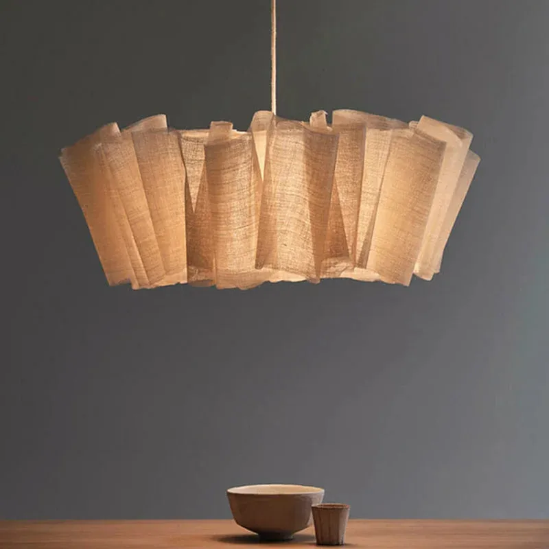 Hazel Linen Pleated Ceiling Light