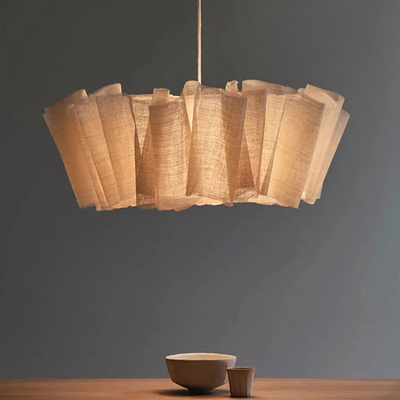 Hazel Linen Pleated Ceiling Light