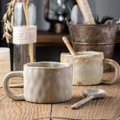 Jaden Off White Ceramic Coffee Mug Set
