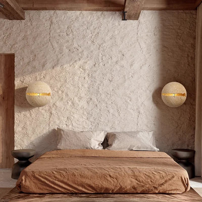 Shana Round Stone Wall Light