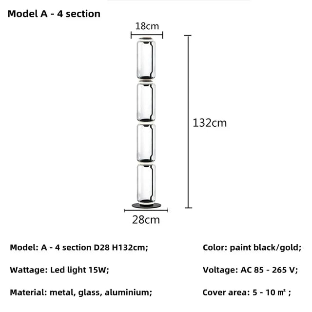 Coralie Glass Floor Lamp