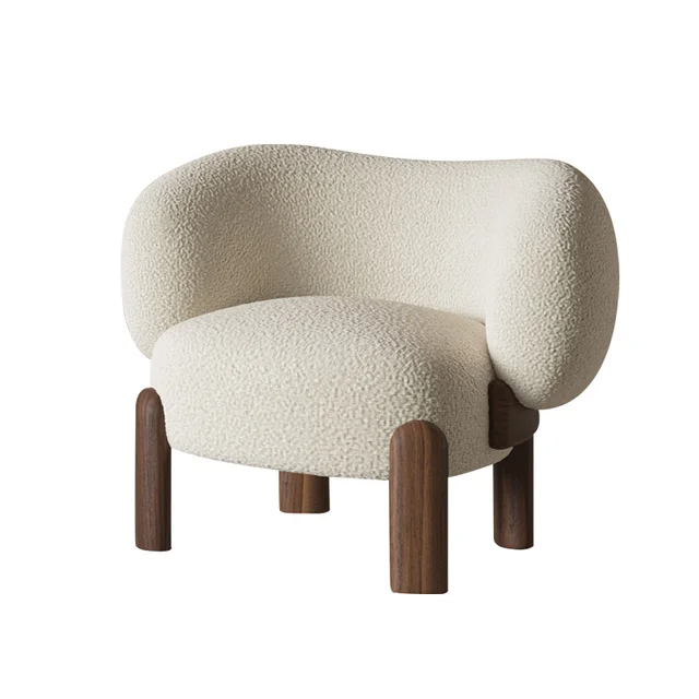 Ariadne Wood White Armchair