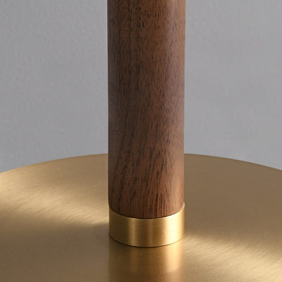 Glass and Wood Table Lamp