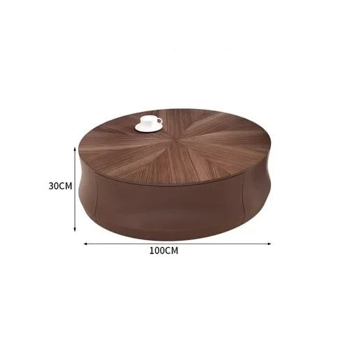 Shania Round Wooden Coffee Table Set