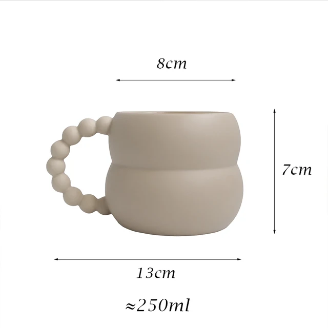 Kash Pearl Handle Design Ceramic Cup