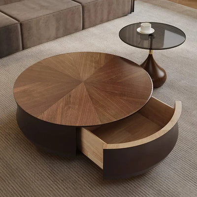 Shania Round Wooden Coffee Table Set