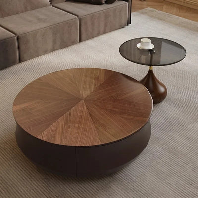 Shania Round Wooden Coffee Table Set