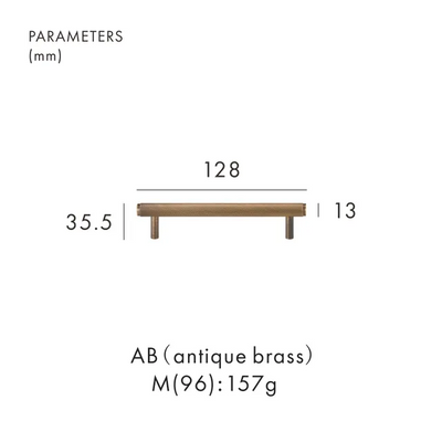 Alivia Solid Brass T-Bar