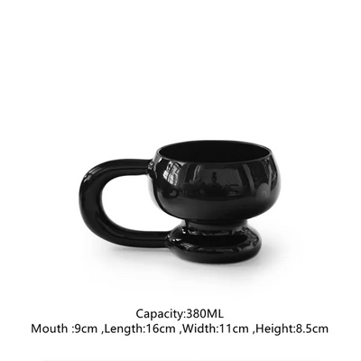 Beatrix Curved Design Ceramic Mug