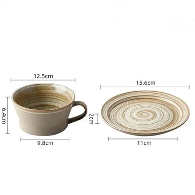 Monica Retro Ceramic Coffee Mug Set