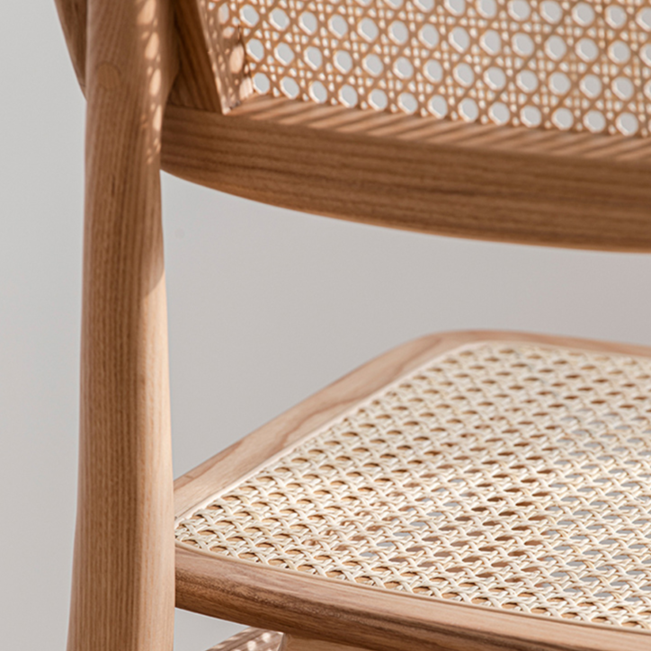 Fabiola Rattan Solid Wood Chair