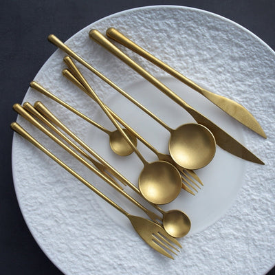 Gold Finish Stainless Steel Dinnerware Set