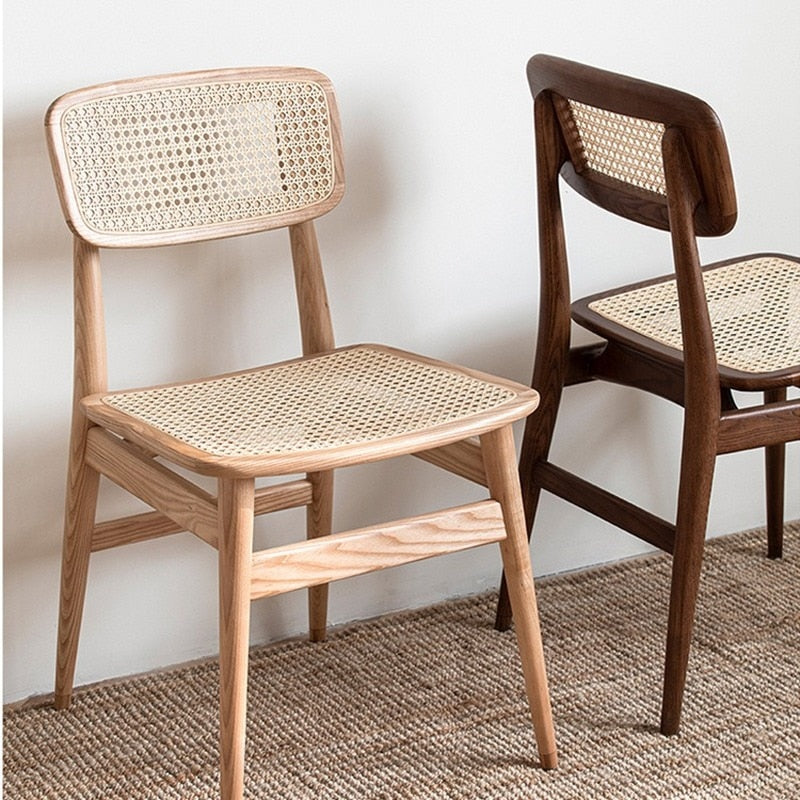Fabiola Rattan Solid Wood Chair
