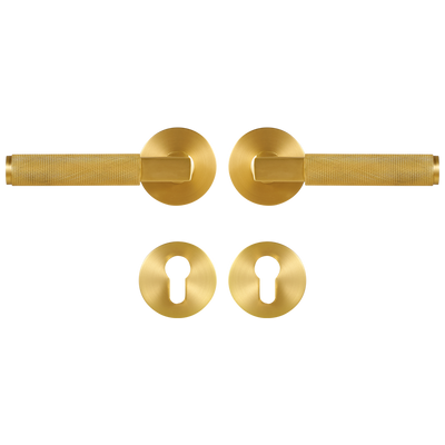 Abril Solid Brass Lever Door Handles & Lock Set