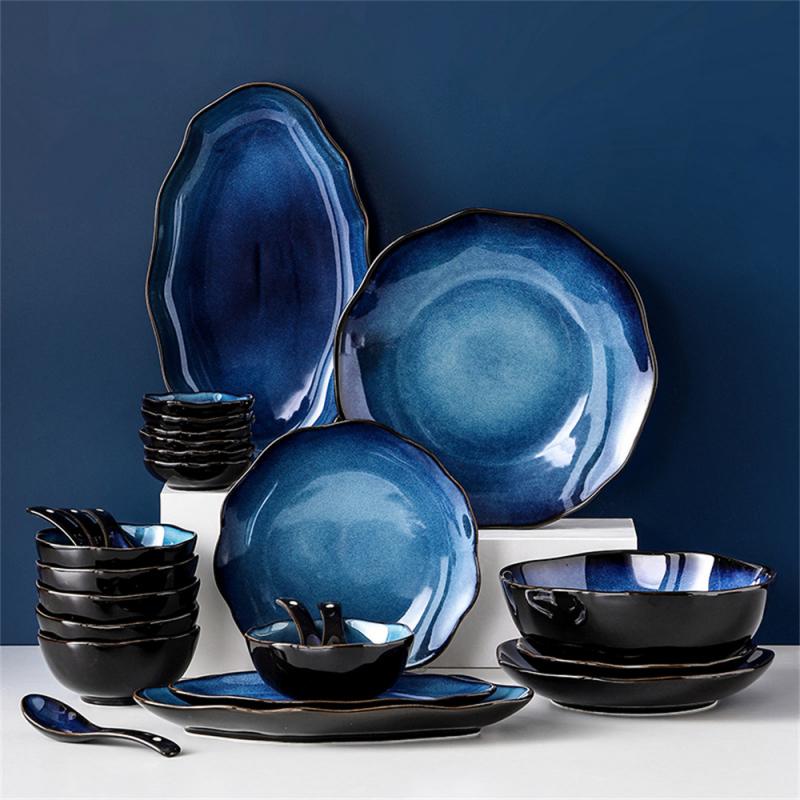 Griffin Blue Tableware Set