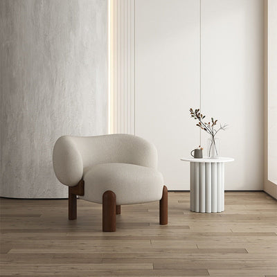 Ariadne Wood White Armchair