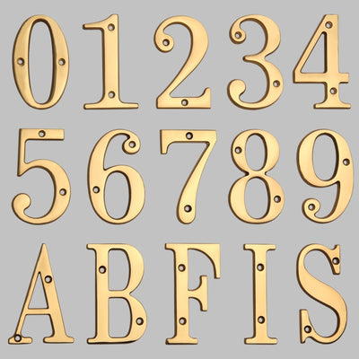 Gillian House Numbers Gold