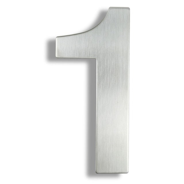 Silver house numbers